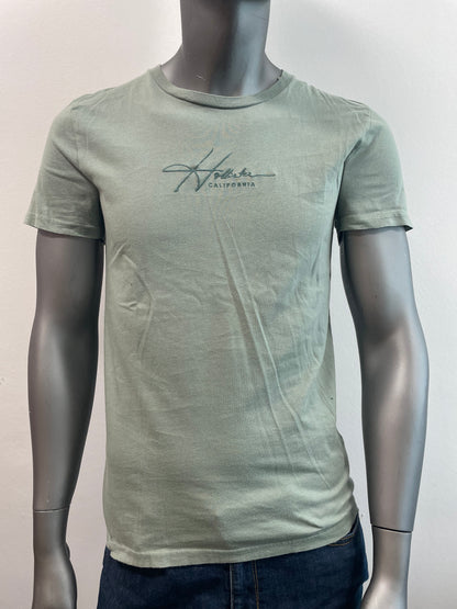 T-SHIRT VERT MANCHES COURTES HOLLISTER