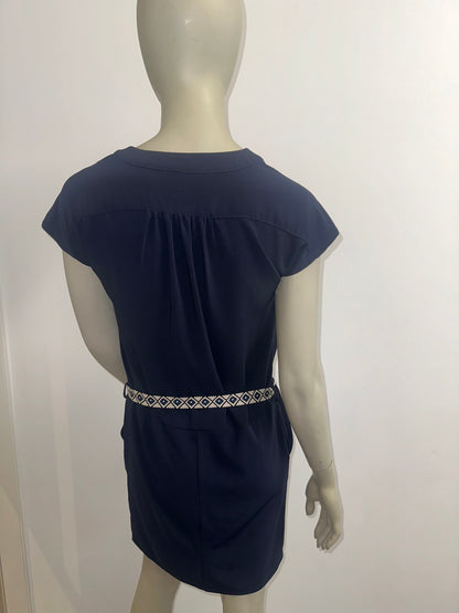 ROBE BLEU AVEC CEINTURE