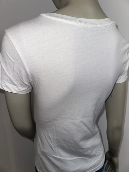 T-SHIRT "CALVIN KLEIN" BLANC MANCHE COURTE FEMME