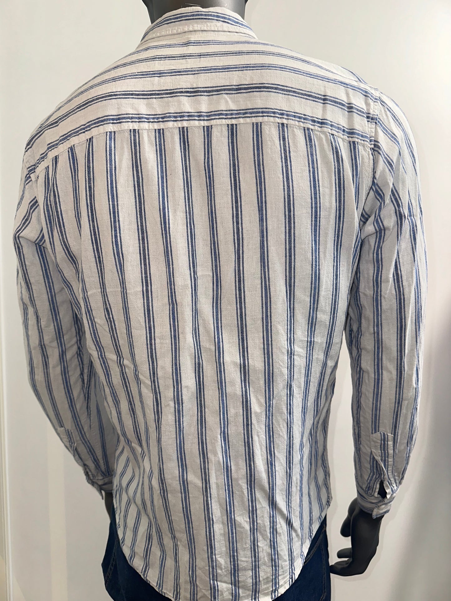 CHEMISE A RAYURE - BLANC ET BLEU - HOMME